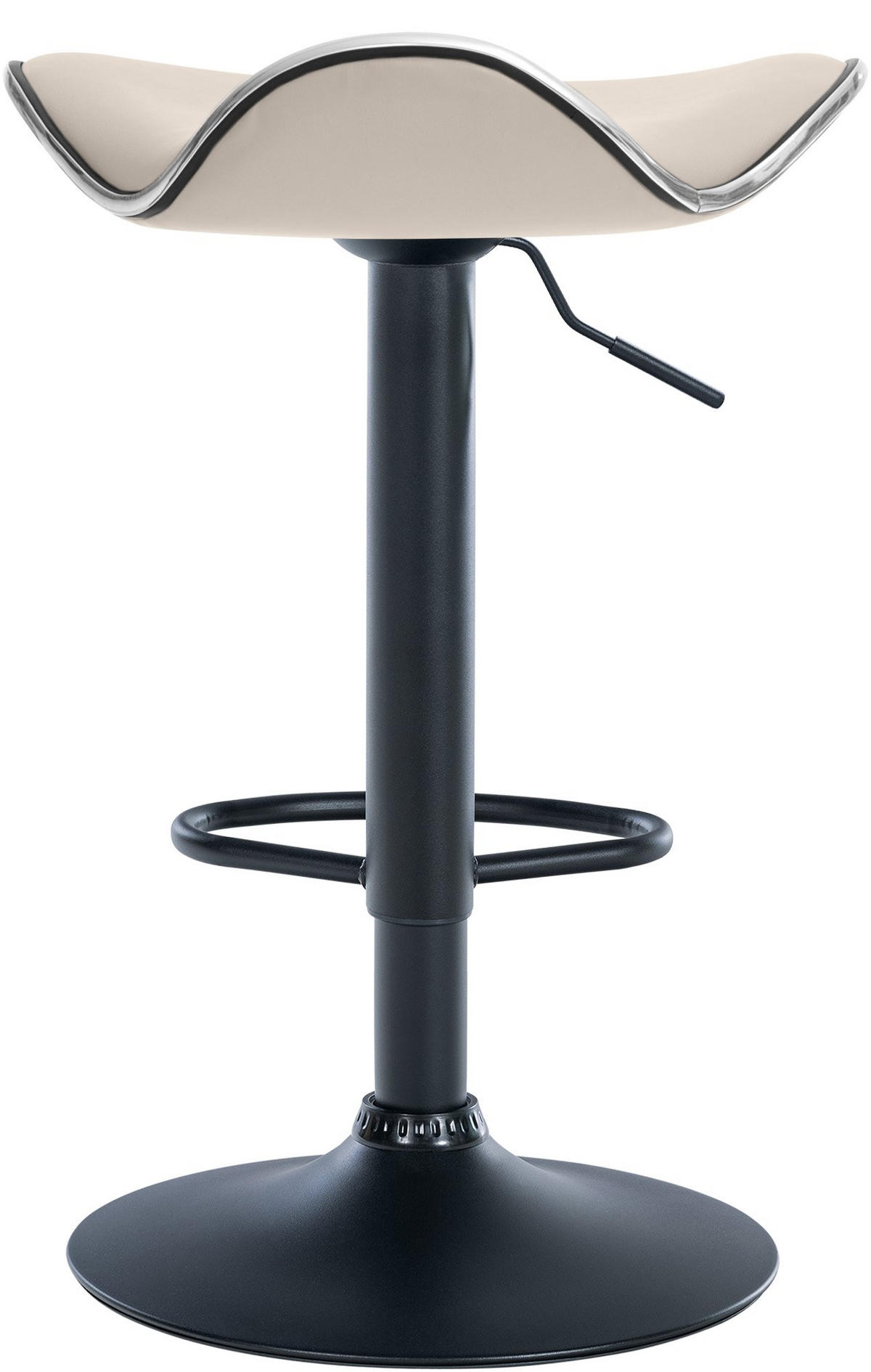 BARHOCKER Lederlook Creme - Creme/Schwarz, Textil/Metall (45/71/45cm) - CLP