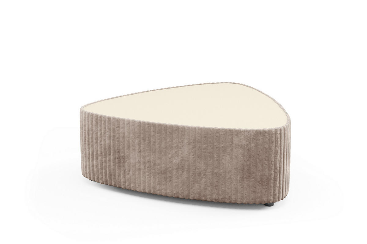 COUCHTISCH LINEO 89 cm Wohnzimmertisch gepolstert Braun - Braun, Holzwerkstoff/Textil (96/89/42cm) - MASSENO