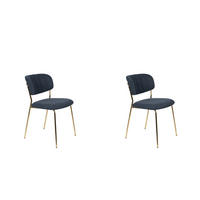 ESSZIMMERSTUHL Jolien - Blau - 56/48/77 cm - 2er-Set - Blau, Textil (48/77/56cm)