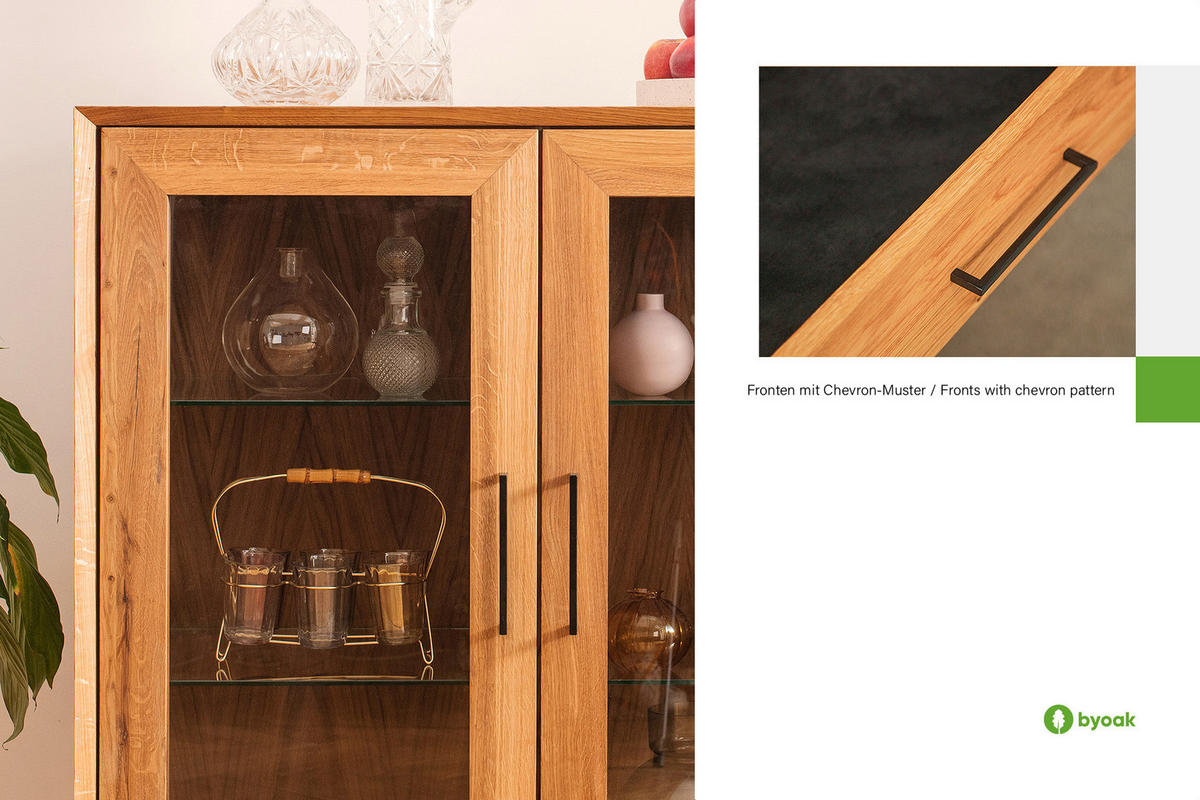 SIDEBOARD LEON Wildeiche - Wildeiche, Holz (97/125/45cm) - byoak