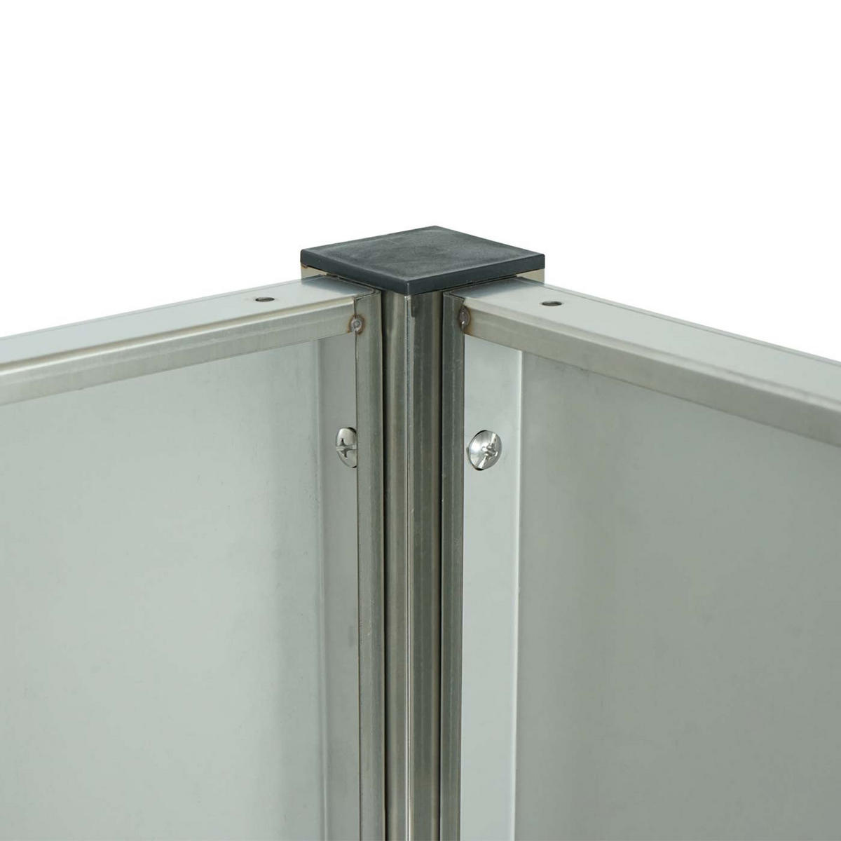 MÜLLTONNEN-ZAUN 151x326x166cm Silber - Silberfarben, Metall (326/151/166cm) - PROREGAL