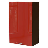 HÄNGESCHRANK Brerra W4/60/1 Lava / RAL 3002 karminrot Hochglanz 60 / 32,5 / 96cm - Dunkelgrau/Rot, Holz/Holzwerkstoff (60/96/32.5cm) - Feldmann-Wohnen
