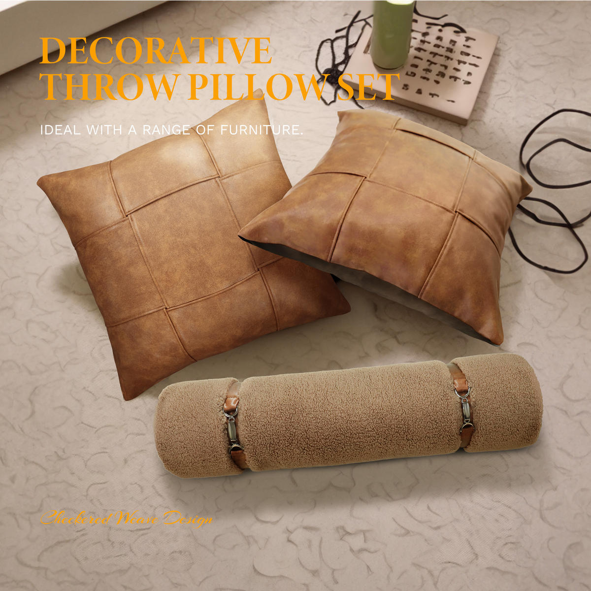 KISSENBEZUG Cord Braun 45*45cm 3er-set Moderne Mode - Braun, Textil (45/45cm) - Vercart