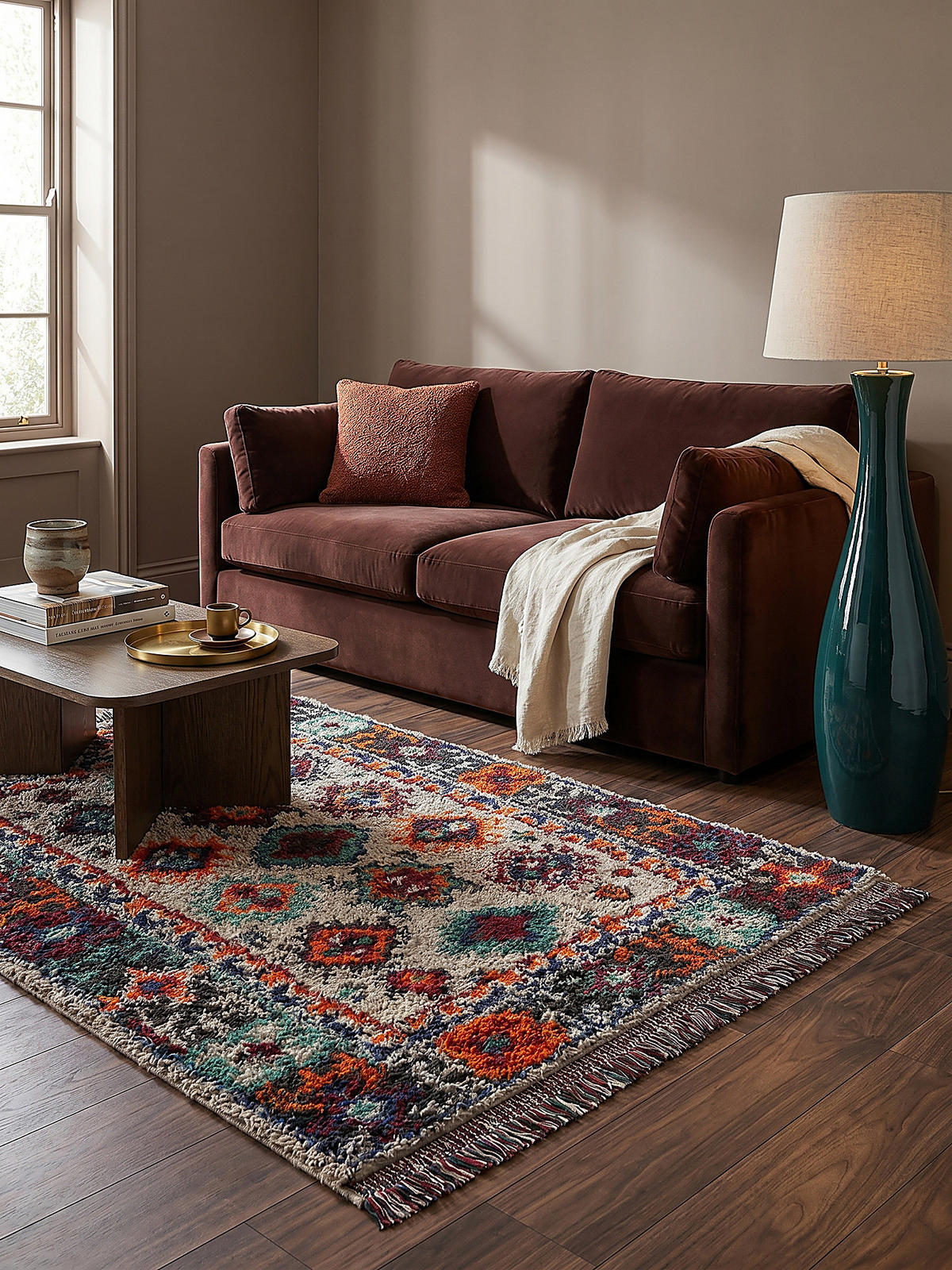 HOCHFLORTEPPICH mit Fransen TAFRAUT, im Berber-Stil, Bunt, 200 x 300 cm - Multicolor, Textil (300/200cm) - KADIMA DESIGN