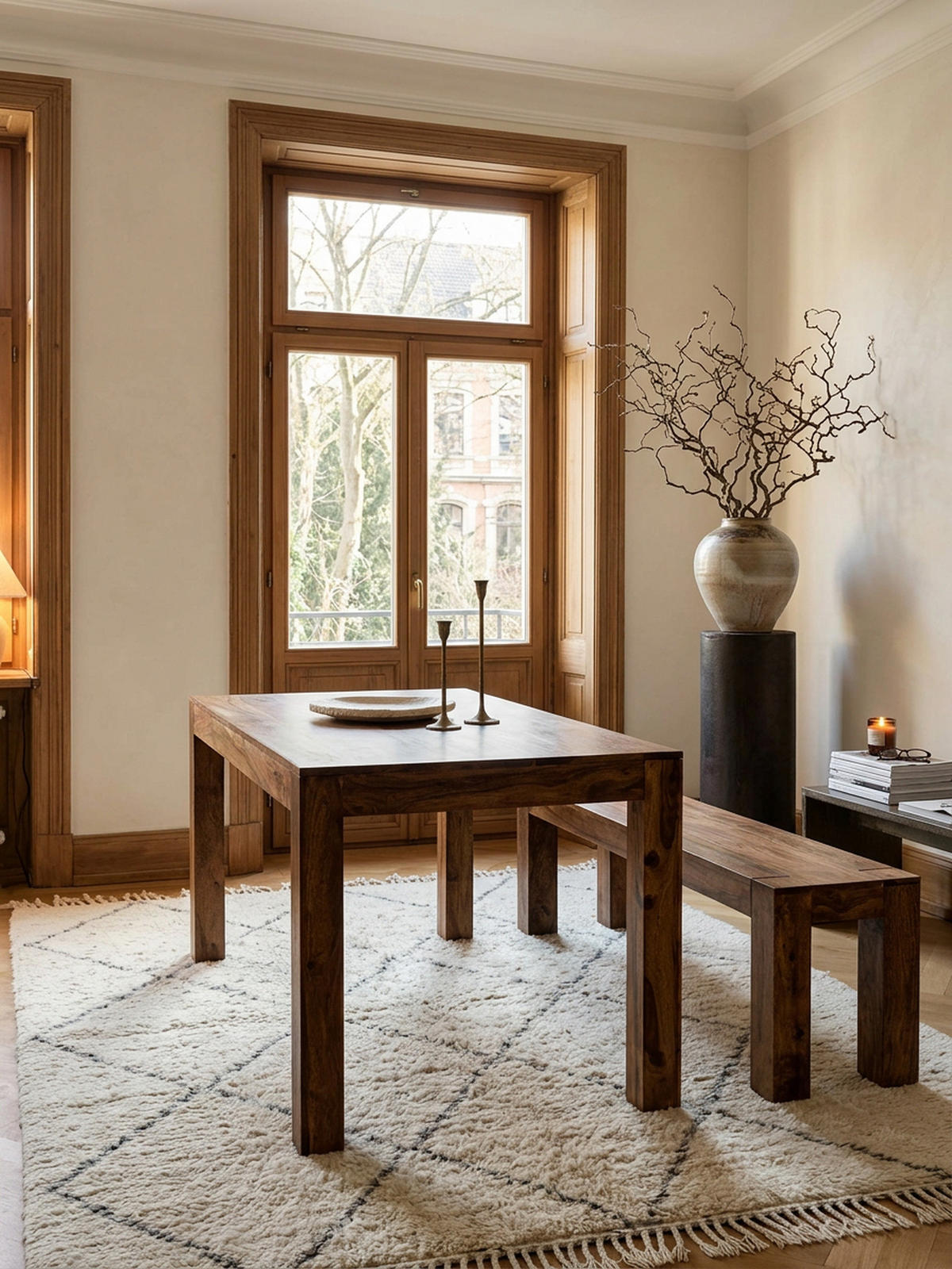 ESSTISCH Massivholz Akazie Rechteckig Handgefertigt NAKO, Braun 120x60x76 cm - Dunkelbraun/Braun, Holz (60/120/76cm) - KADIMA DESIGN