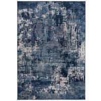 TEPPICH Kunst-Abstrakt-Muster DEE, Blau 80x150 cm - Blau, Textil (80/150cm) - KADIMA DESIGN