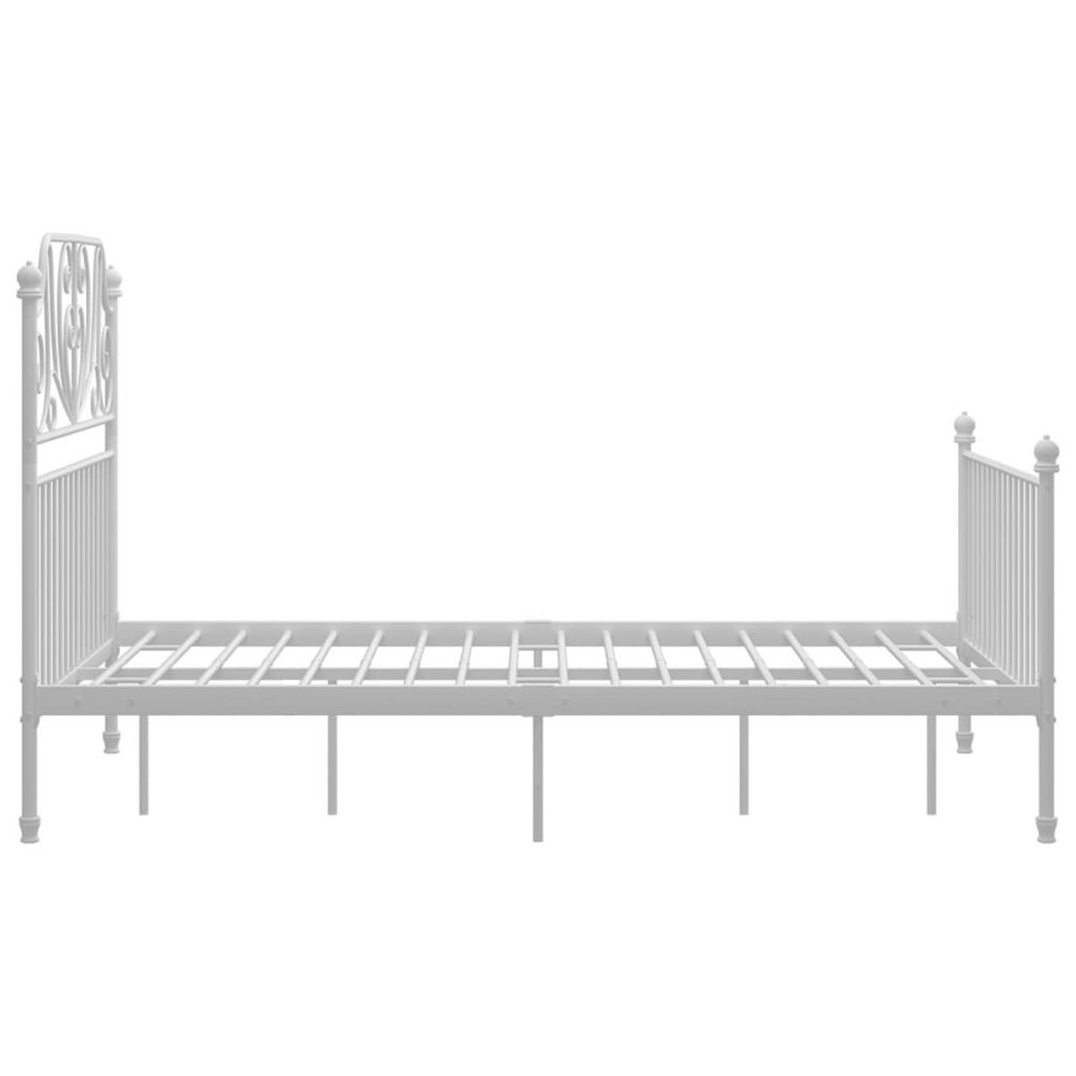 BETTGESTELL Weiß Metall 120x200 cm - Weiß, Metall (120/200cm) - furnicato