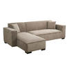SOFA 3-Sitzer, Taupe - Taupe, Textil (160/247cm) - Oviala
