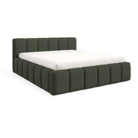 POLSTERBETT KALLA Medium 180x200 cm mit Bettkasten – QUELLE 37 - Grün, Holz (180/200cm) - Dekori_Interiors