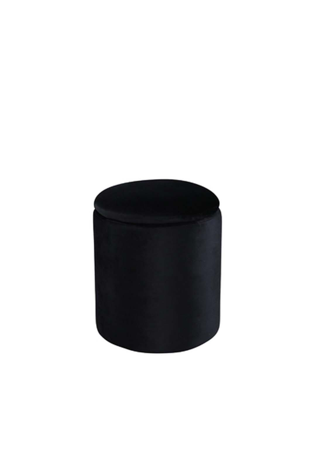 POUF, Limpen, Schwarz, Kunstfell, 32 x 32 x 40 cm - Schwarz, Textil/Fell (32/40/32cm) - ebuy24