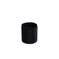 POUF, Limpen, Schwarz, Kunstfell, 32 x 32 x 40 cm - Schwarz, Textil/Fell (32/40/32cm) - ebuy24