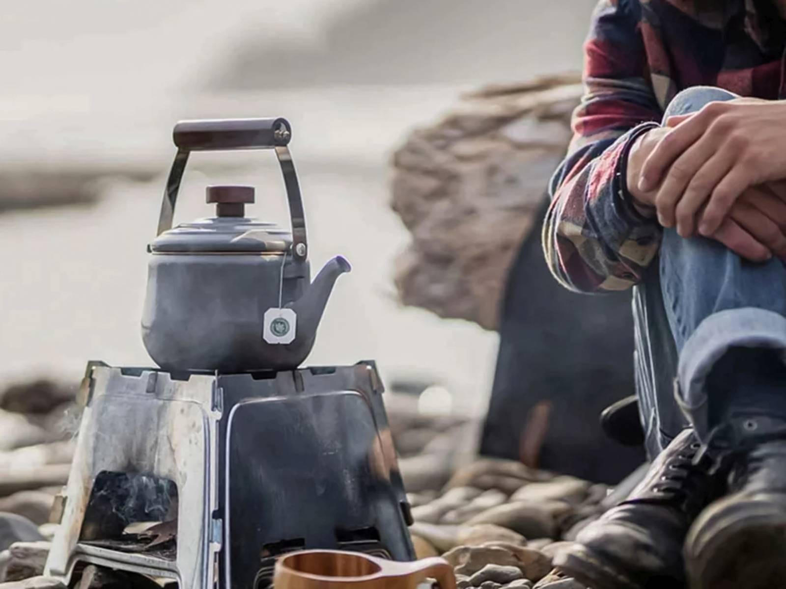 TEEKANNE Emaille slate grey (grau gesprenkelt) 1,5L - Grau, Metall (1.5L) - BAREBONES