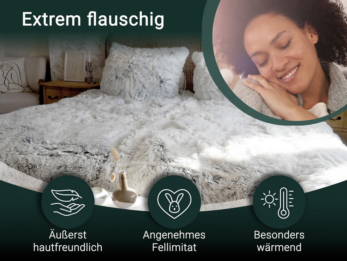 BETTWÄSCHE, 80x80 cm + 155x220 cm, 100% Polyester, Grau - Grau, Textil (155/220cm) - Zollner