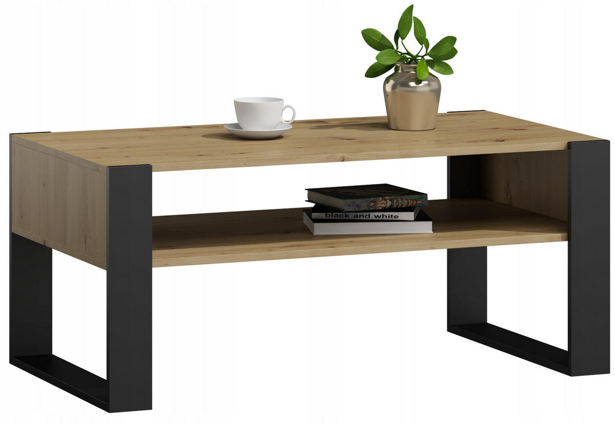 COUCHTISCH KAJA Artisan Eiche 100/53,6/50 cm - Eiche Artisan, Holzwerkstoff (53.6/100/50cm) - Matkam Möbel