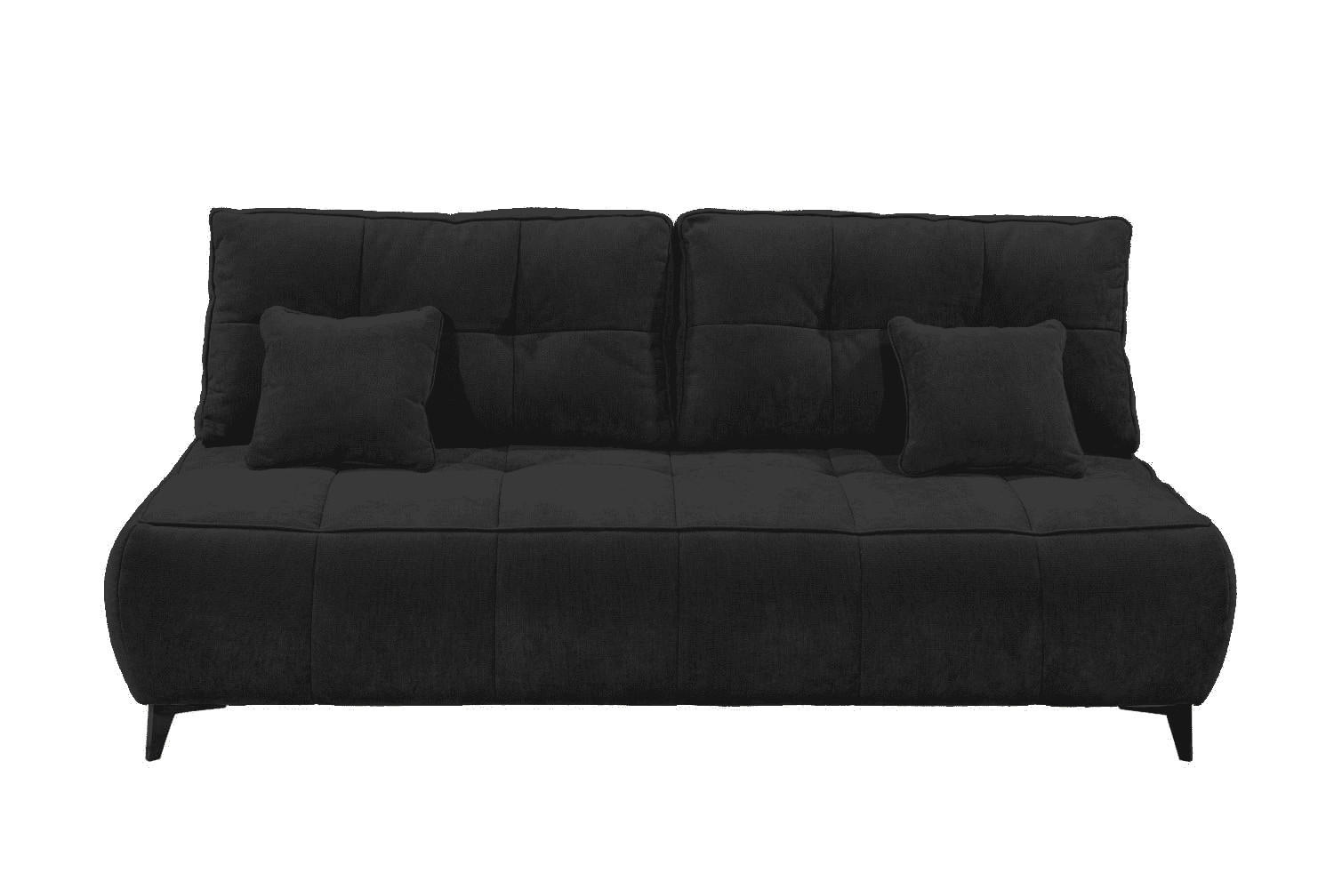 SCHLAFSOFA mit Bettkasten und Schlaffunktion - Schwarz Hochglanz/Schwarz, Kunststoff/Textil (215/96/106cm) - ed exciting design