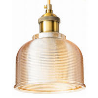 PENDELLEUCHTE Bell - Goldfarben/Bernsteinfarben, Glas/Metall (15/15/110cm) - kiki design