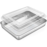 BACKBLECH mit Deckel 31,6 x 24,7 x 4,8 cm - Silberfarben, Metall (24.7/4.8/31.6cm)