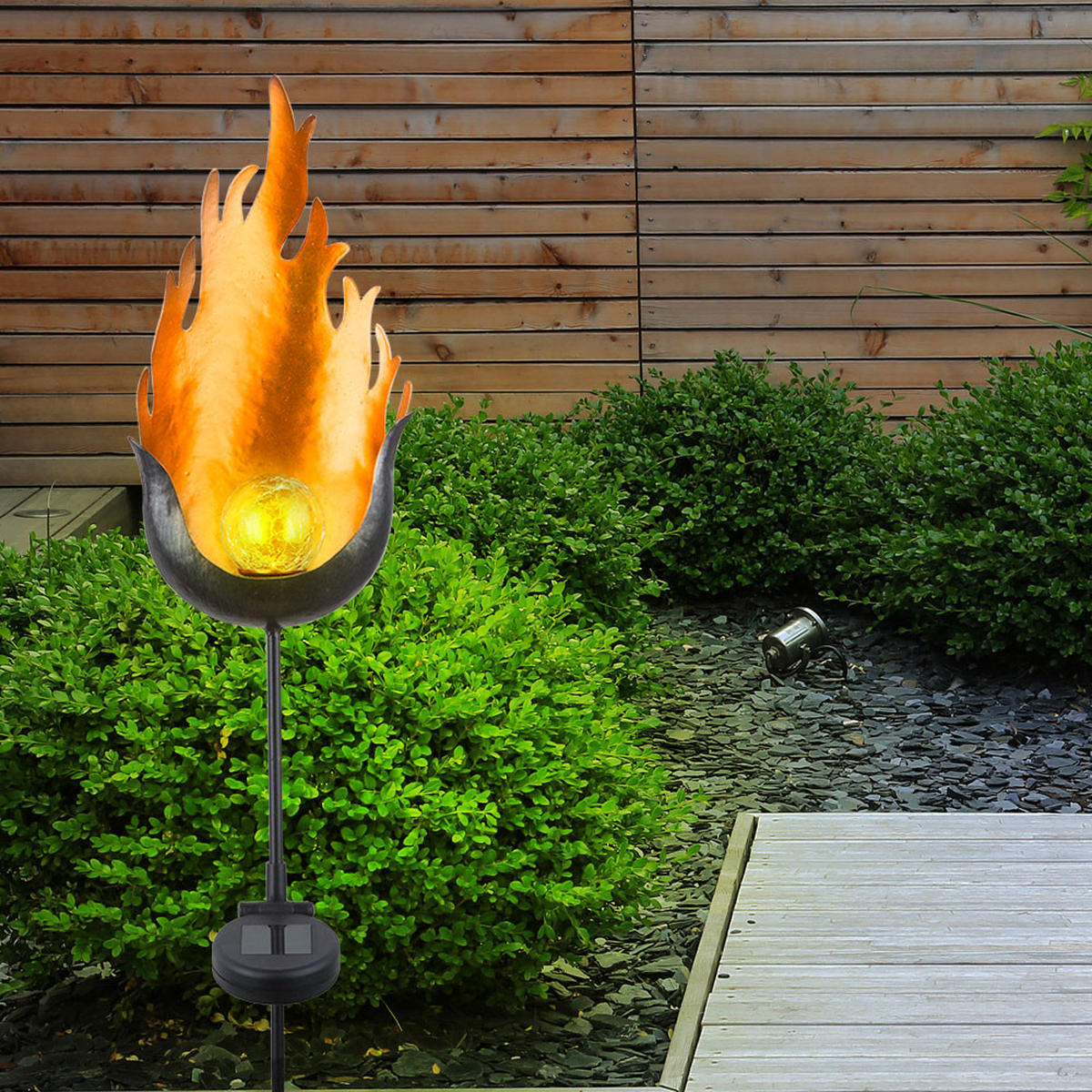 LED AUSSENLEUCHTE Metall Schwarz - Schwarz, Glas (17.4/7.3/93.5cm) - Globo Lighting