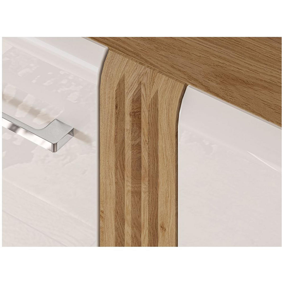 SIDEBOARD Akron-131 - Weiß, Holzwerkstoff (190/90/42cm) - Lomado
