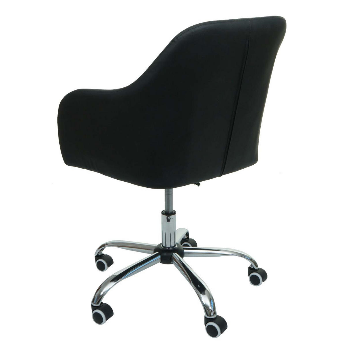 DREHSTUHL HxBxT 95x57x62cm Sitzhöhe 43cm mit Armlehne Kunstleder Schwarz - Schwarz, Kunststoff (57/95/62cm) - PROREGAL