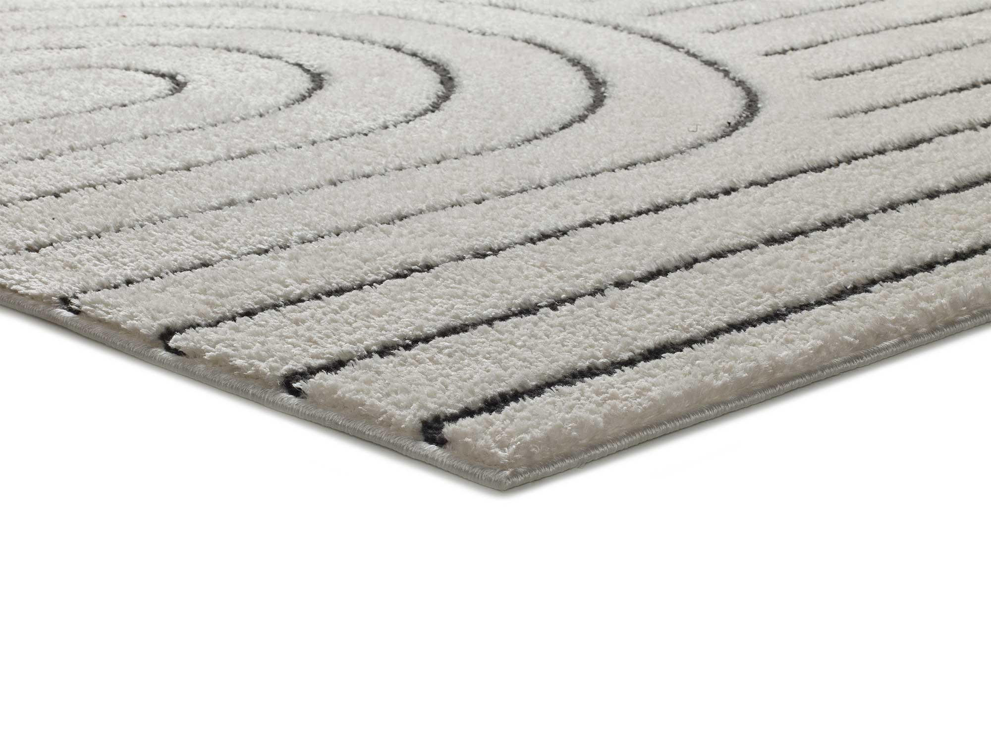 WEBTEPPICH Weiß Geprägt Blanche 120/170 cm - Weiß, Naturmaterialien/Textil (120/170cm) - Atticgo