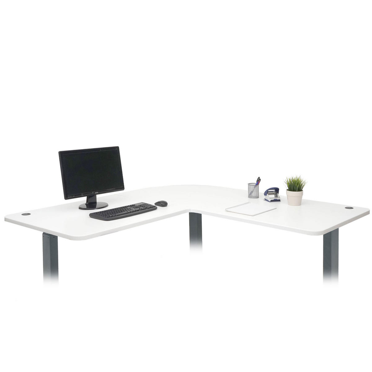 TISCHPLATTE FÜR ECK-SCHREIBTISCH Weiß - Weiß, Holz (97/177/2cm) - MCW