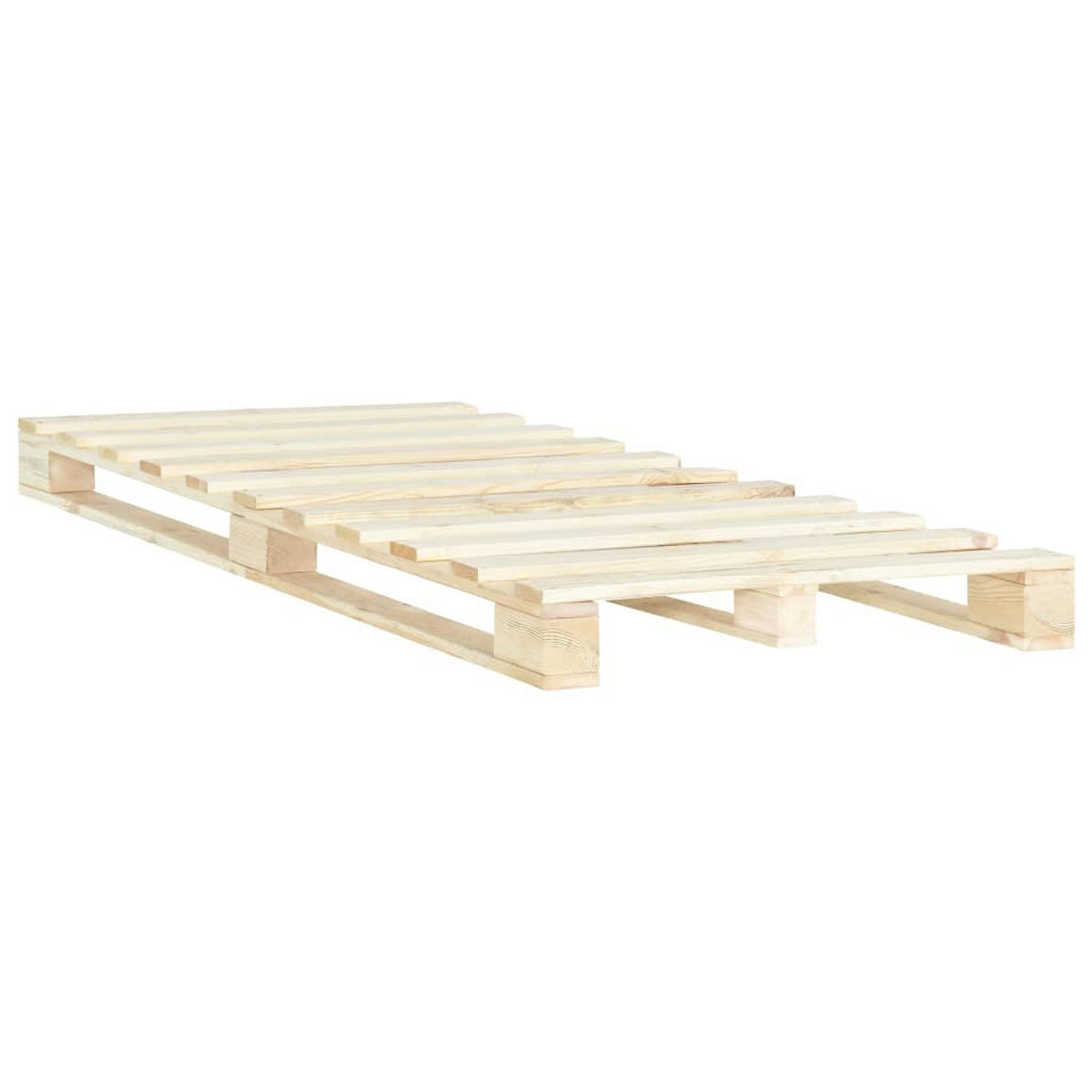 PALETTENBETT MASSIVHOLZ KIEFER 120×200 CM - Braun, Holz - vidaXL