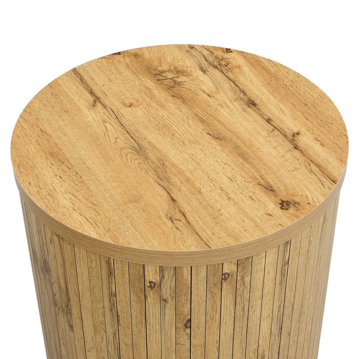 COUCHTISCH in Naturfarben Wohnzimmertisch- Set mit 2 runden Tischen, B75/T75/H36cm und B50/T50/H50.5cm - Naturfarben, Holzwerkstoff (75/75/50.5cm) - STILVORA