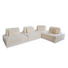 MODULSOFA WIOLO SOFT 4 MODULE 4 KISSEN Cremeweiß Cord - Creme/Schwarz, Kunststoff/Textil (333/84/222cm) - KAWOLA