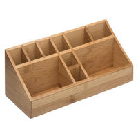 ORGANIZER mit 10 Fächern, Bambus, MDF, Braun, 23 x 9 x 9.5 cm - Braun, Holz (9.5/9/23cm) - 5five Simply Smart