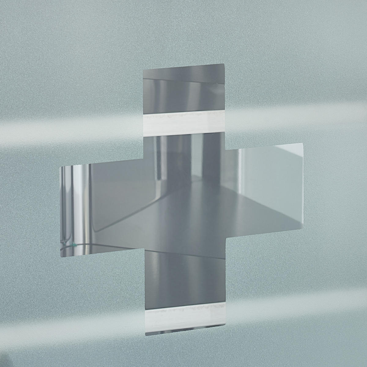 MEDIZINSCHRANK - Silberfarben, Glas/Metall (30/56/18cm) - Relaxdays
