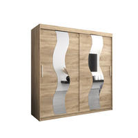 SCHWEBETÜRENSCHRANK 200/200/62 2-türig - Silberfarben/Sonoma Eiche, Holz/Kunststoff (200/200/62cm) - MÖBEL KRYSPOL