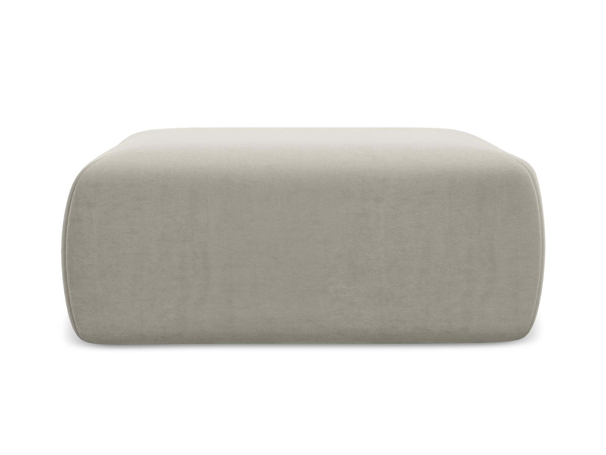 POUF Samt Stoff Creme - Perlmutt/Creme, Kunststoff/Textil (102/40/62cm) - Makamii