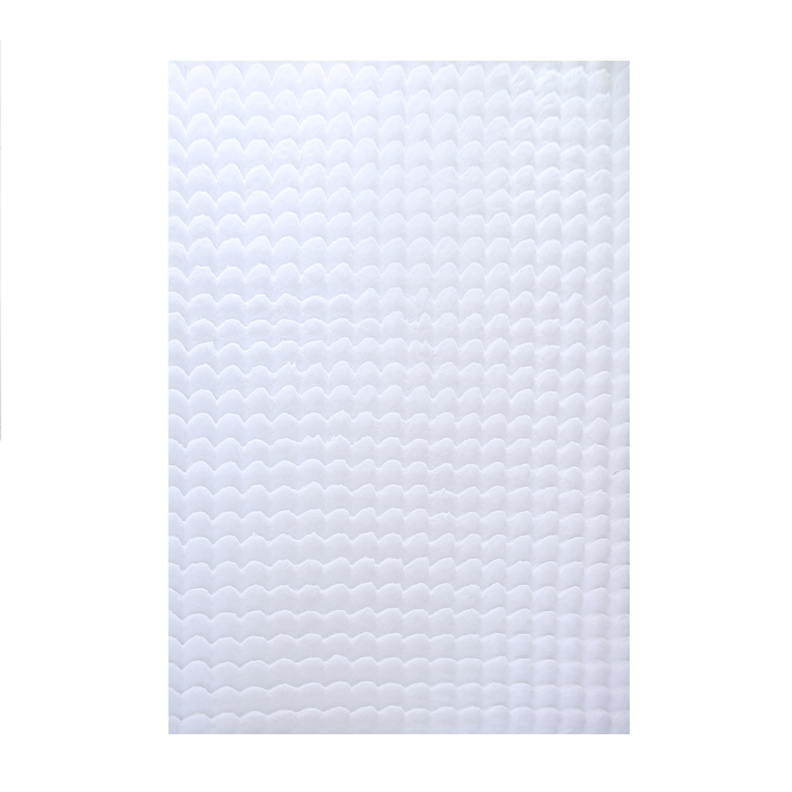 TEPPICH Waschbar Hochflor Uni Polyester Wohnzimmer Weiß Rechteckig 140x200 - Weiß, Textil (140/200cm) - KADIMA DESIGN