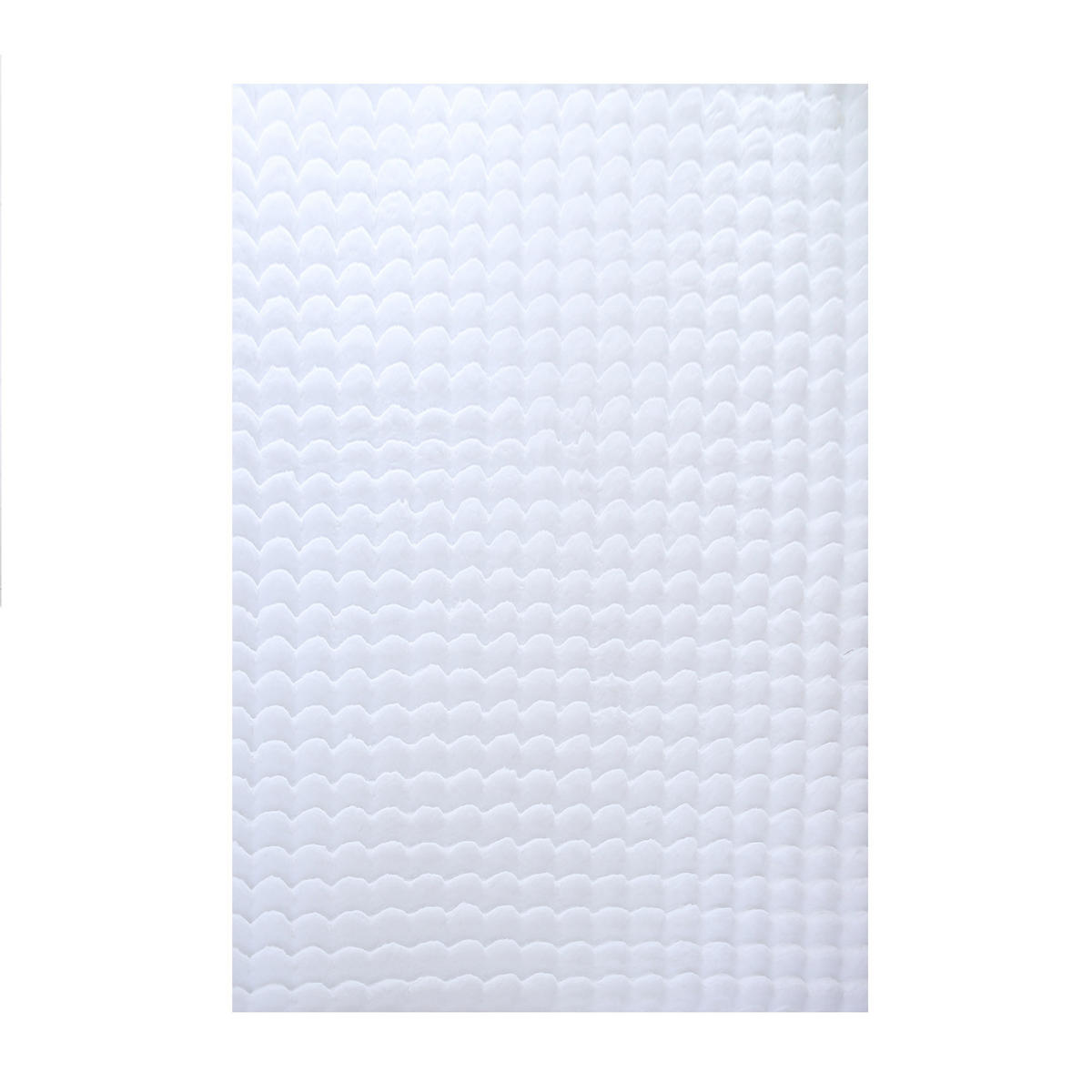 TEPPICH Waschbar Hochflor Uni Polyester Wohnzimmer Weiß Rechteckig 140x200 - Weiß, Textil (140/200cm) - KADIMA DESIGN