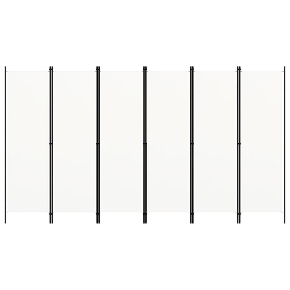 RAUMETEILER 6-teilig Weiss 300/180 Cm - Weiß, Textil (180/0.1/300cm) - vidaXL