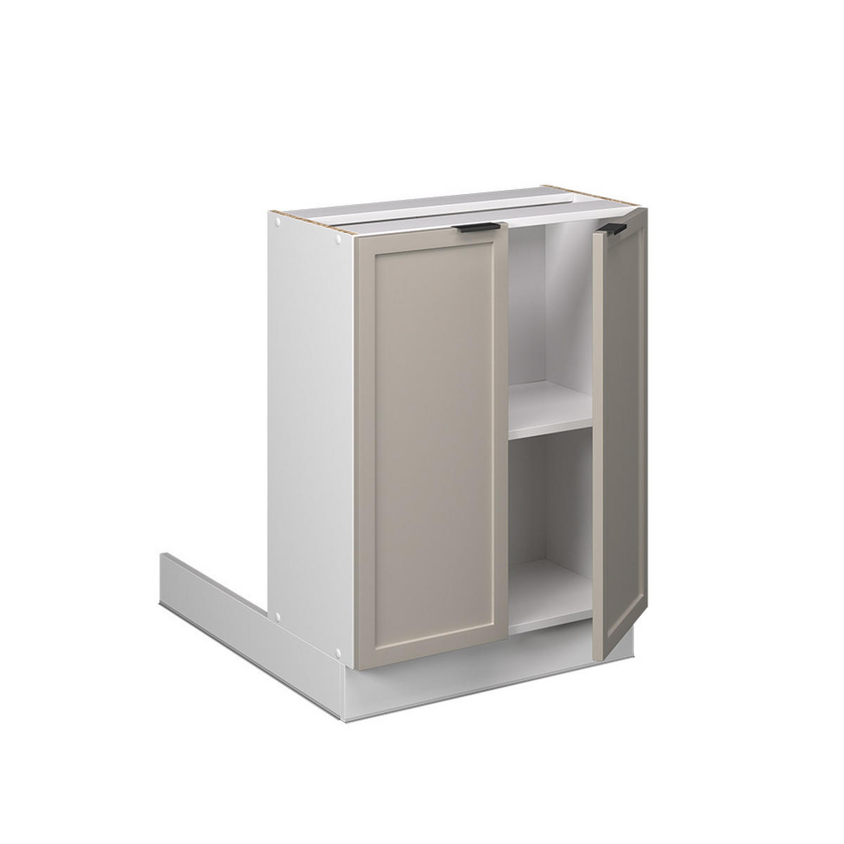 KÜCHENINSEL Fame-Line GrauBeige 60 cm ohne AP - Weiß/Grau, Holzwerkstoff (60/82/30cm) - Vicco