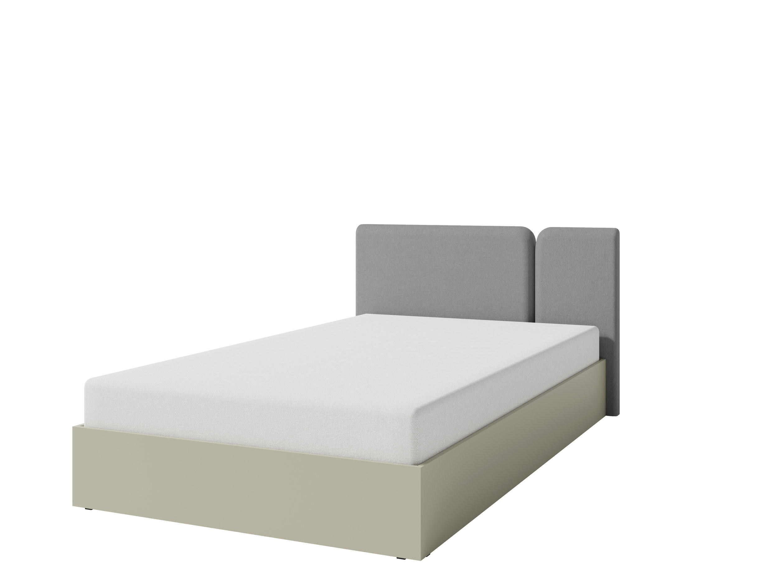 JUGENDBETT Luis in Eukalyptus und Eiche – Jugendbett (Liegefläche 120×200 cm) - Grün, Holzwerkstoff