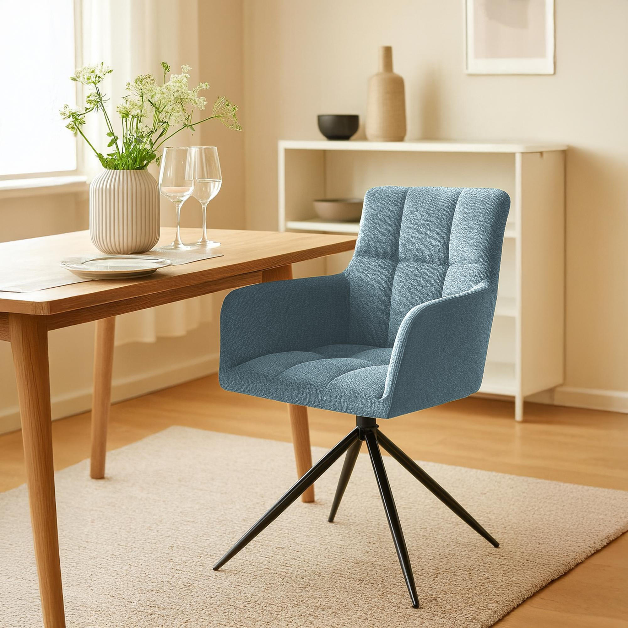 Türkis/Schwarz, Textil/Metall (59/87/59cm) - CLP