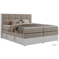 BOXSPRINGBETT ALVIT KING 160/200 - Greige Stukture - Topper T25 - H3 - Greige/Schwarz, Kunststoff/Textil (160/200cm) - MKS