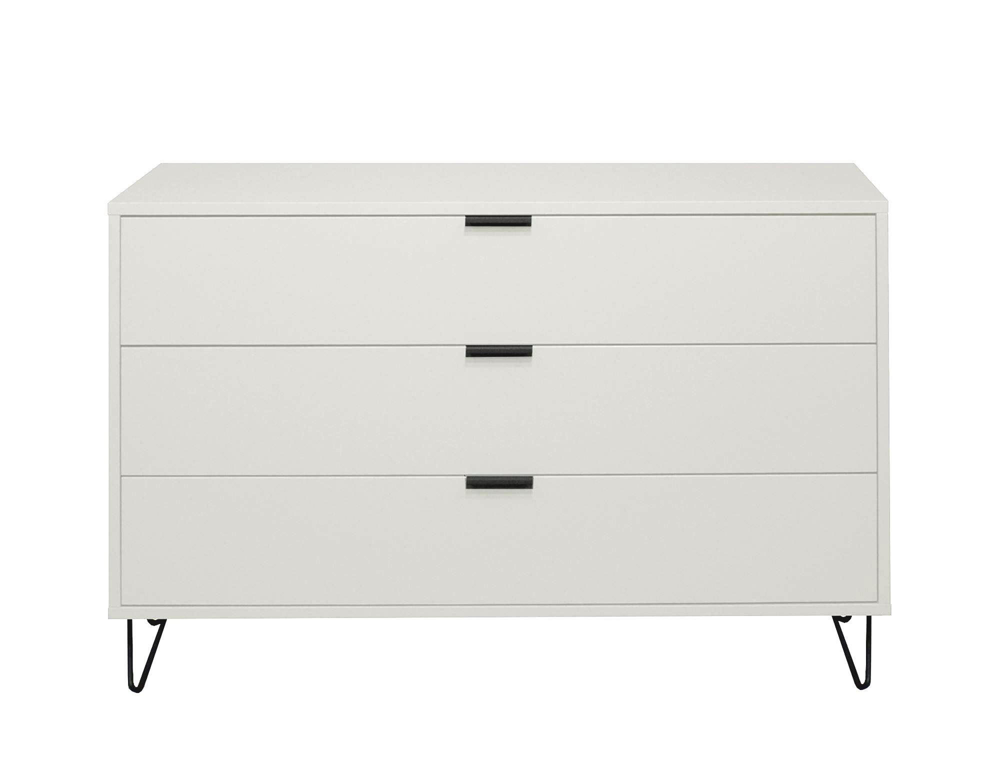 KOMMODE Erna 119x45x82 Kreidegrau matt Lack - Hellgrau, Holzwerkstoff (119/82/45cm) - 58aufmkessel