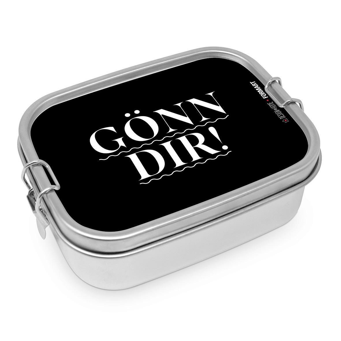 LUNCHBOX Gönn dir aus Edelstahl - Schwarz, Metall (14/16.5/5.8cm) - Sonstige