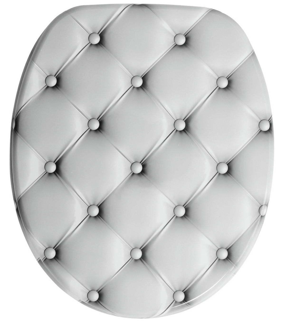 WC-SITZ mit Absenkautomatik Comfort - Grau, Holzwerkstoff (38/6/47cm) - Sanilo