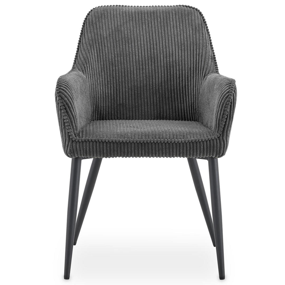 ESSZIMMERSTÜHLE VERONA 2er-Set grau - Grau, Textil (59/85/63cm) - IDIMEX