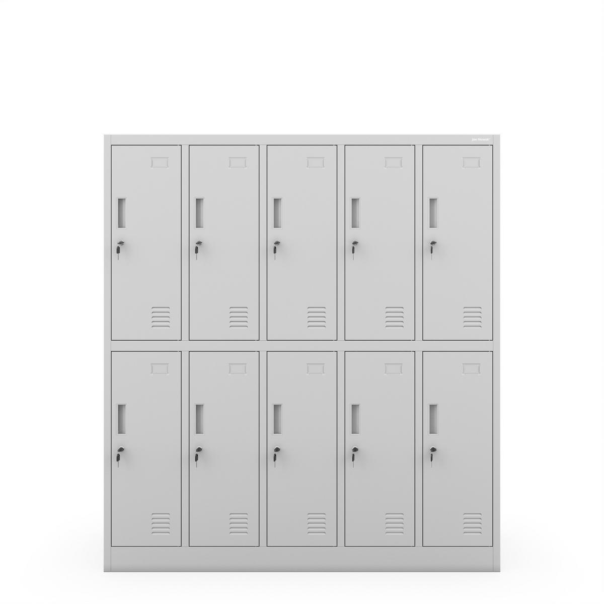 SCHULSCHRANK BARTUS - Grau, Metall (136/150/45cm) - Jan Nowak