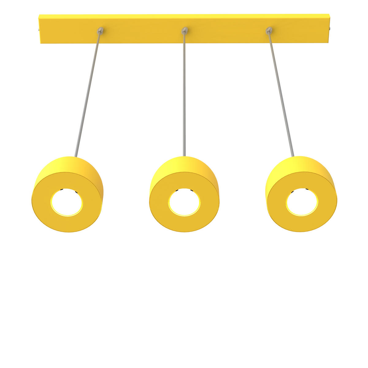 HÄNGELEUCHTE - Gelb, Metall (6.5/69/120cm) - Lumicom