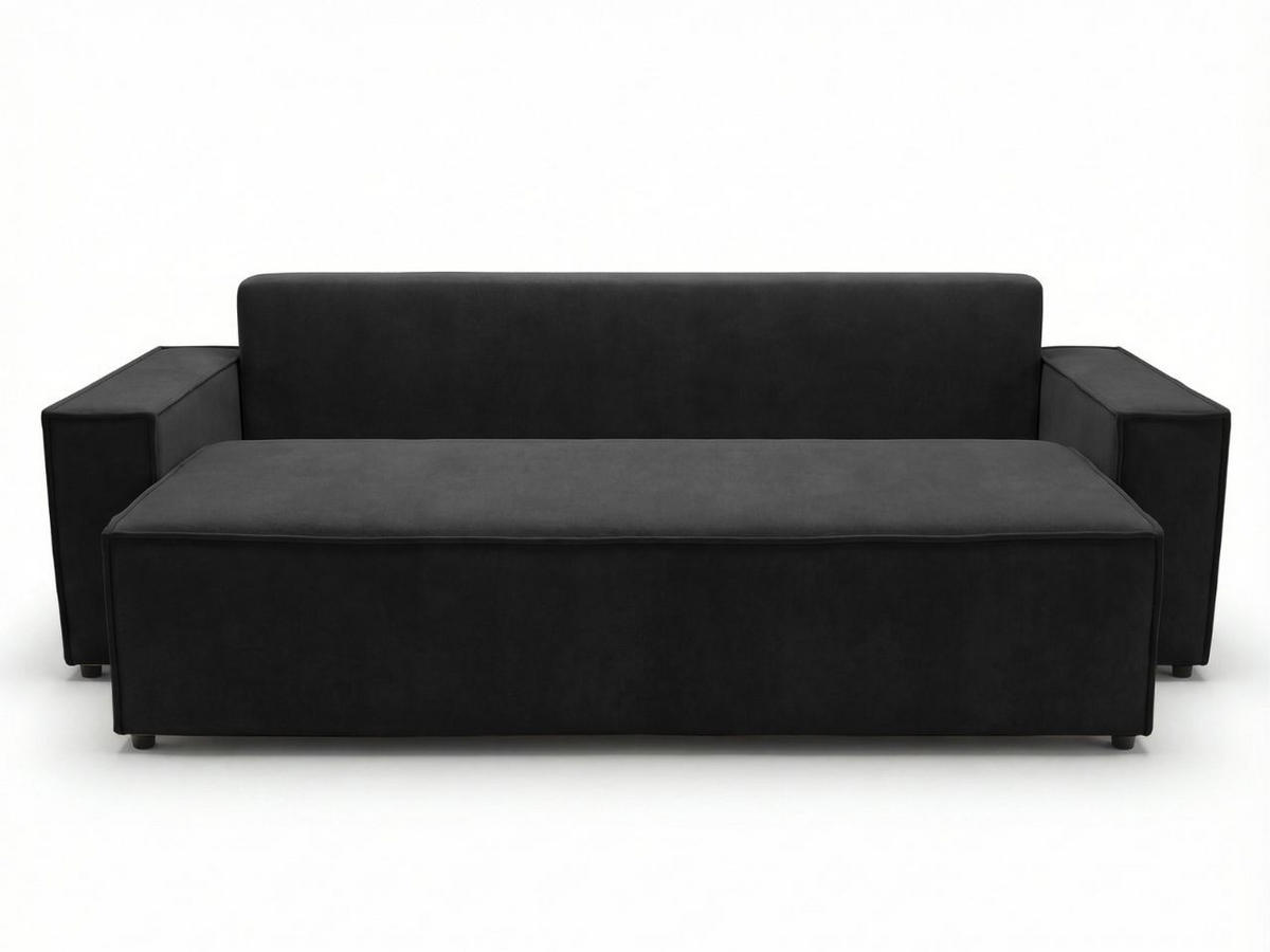 SOFA 230/90/70 Schwarz Sivra - Schwarz, Kunststoff/Textil (230/70/90cm) - Graingold