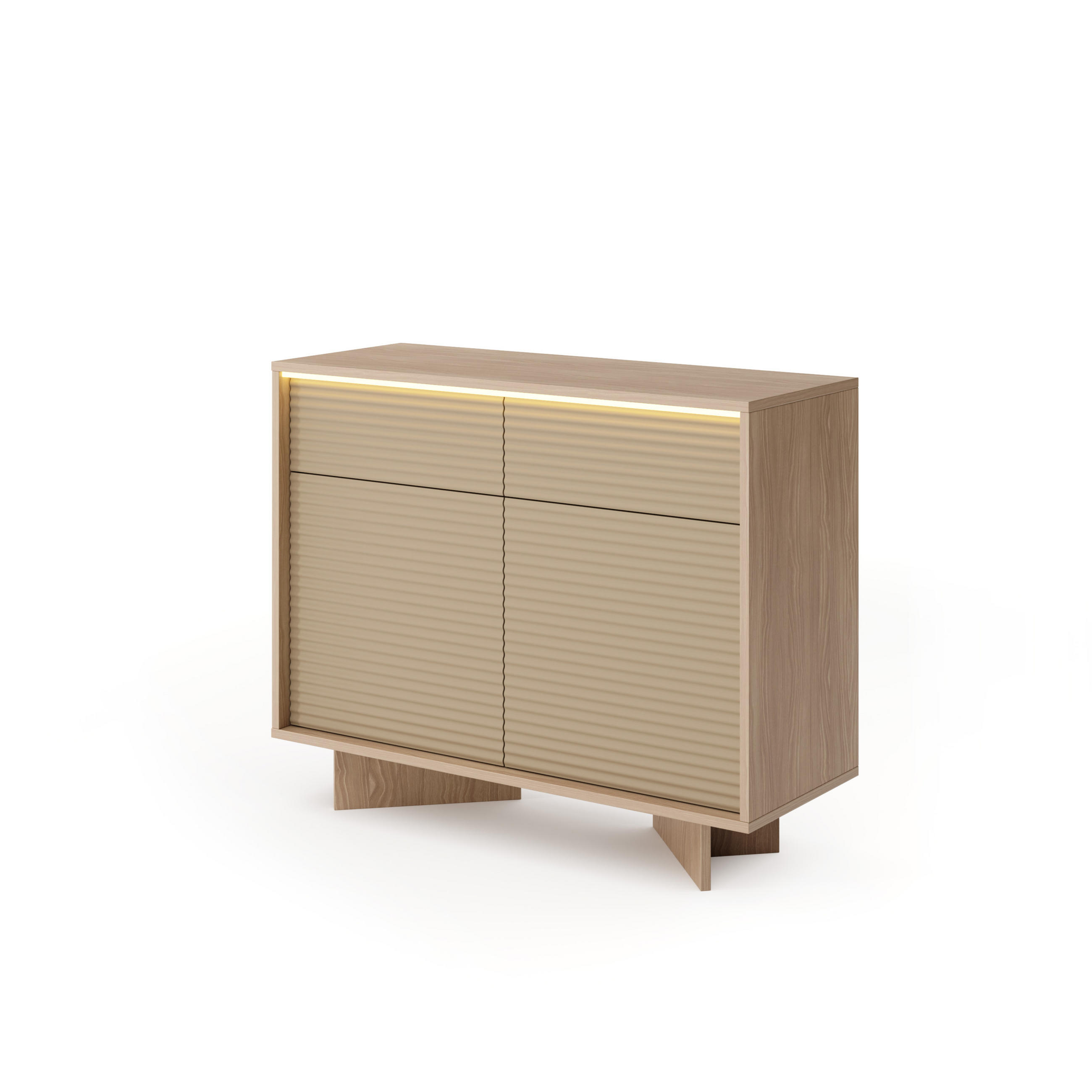 KOMMODE: Naturbolivar, 103,9 x 84,4 x 40 cm - Eichefarben, Holzwerkstoff (103.9/84.4/40cm) - 3XE LIVING