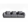 SOFA modular Bloom aus strukturiertem Stoff grau 4 Sitzplätze - Grau, Textil (106/95/332cm) - Micadoni