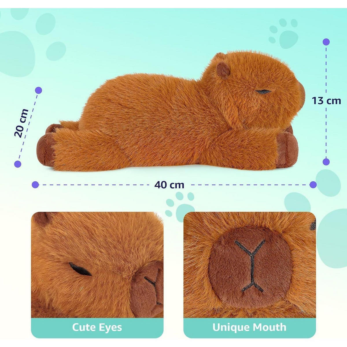 WÄRMEKISSEN Stofftier Capybara 35cm - Braun, Textil (20/40cm)